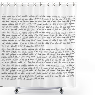 Personality  Handwriting Manuscript Texture Shower Curtains