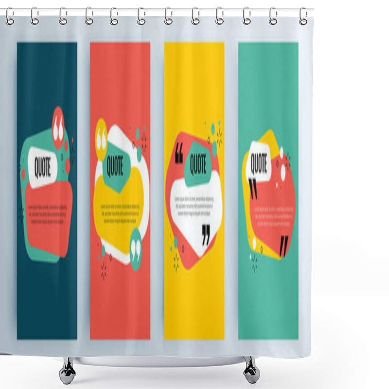 Personality  vector banner for quote bubbles. shower curtains