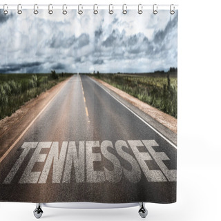 Personality  Tennessee Sign On Road Shower Curtains
