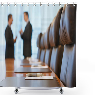 Personality  Businessmen Talking In Conference Room Shower Curtains