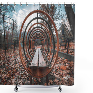 Personality  Playground In Autumn Settings Shower Curtains