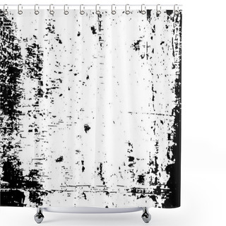 Personality  Black And White Grunge Urban Texture Vector With Copy Space. Abstract Illustration Surface Dust And Rough Dirty Wall Background With Empty Template. Distress And Grunge Effect Concept. Vector EPS10. Shower Curtains