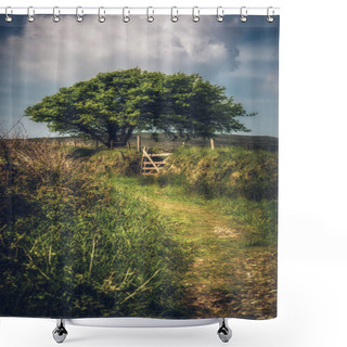 Personality  Brown Willy Trig Point, Peak Cornwall,UK Highest Point Shower Curtains