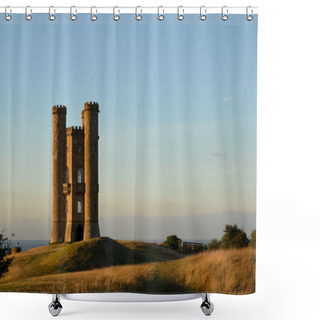 Personality  Broadway Tower At Sunset Shower Curtains
