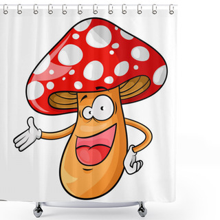 Personality  Cartoon Mushroom Shower Curtains