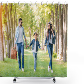 Personality  Interracial Family Spending Time Together Shower Curtains