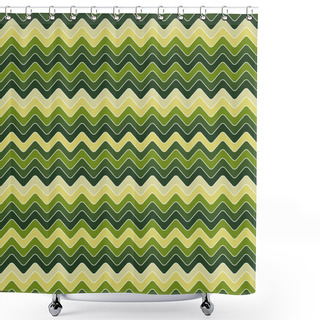 Personality  Seamless Zigzag Pattern Shower Curtains