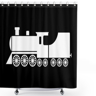 Personality  Locomotive Icon Shower Curtains