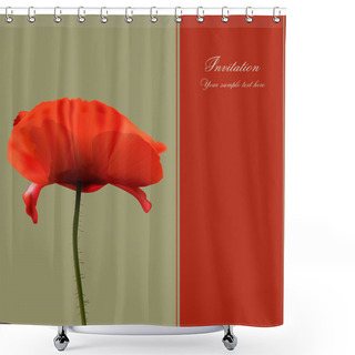 Personality  Poppy. Invitation Card Shower Curtains