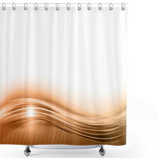 Personality  Brown Wave Shower Curtains