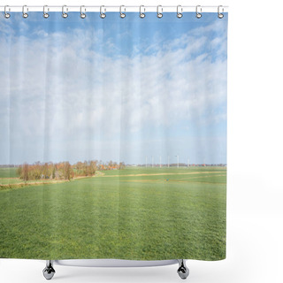 Personality  Pasture At Scharl In Friesland. Shower Curtains