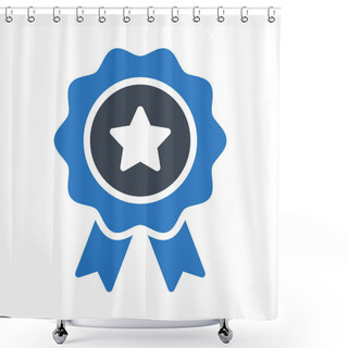 Personality  Medal Glyph Colour Vector Icon Shower Curtains