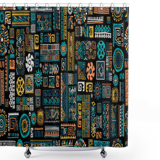 Personality  Ethnic Handmade Ornament, Seamless Pattern Shower Curtains