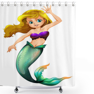 Personality  A Pretty Mermaid Shower Curtains