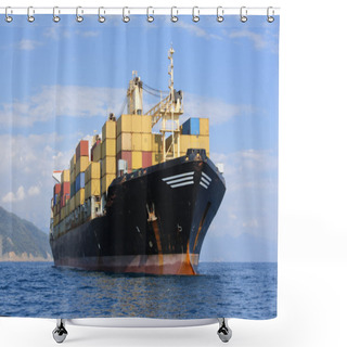 Personality  Container Ship Shower Curtains