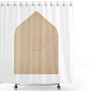 Personality  Open Brown Paper Envelope Shower Curtains