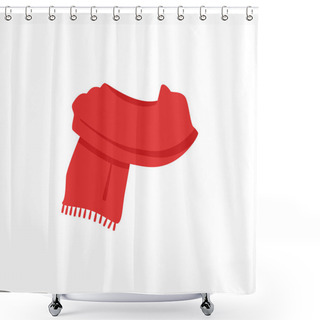 Personality  Red Scarf Vector Shower Curtains