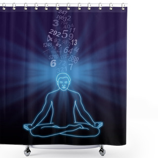 Personality  Number Streaming Meditation  Shower Curtains