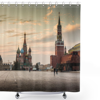 Personality  Red Square And St. Basil's Cathedral Shower Curtains