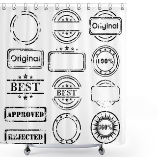 Personality  Stamp Collection Shower Curtains