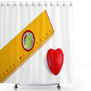 Personality  Measure Heart Shower Curtains