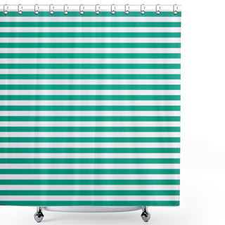 Personality  Striped Horizontal Green And White Pattern Texture Shower Curtains