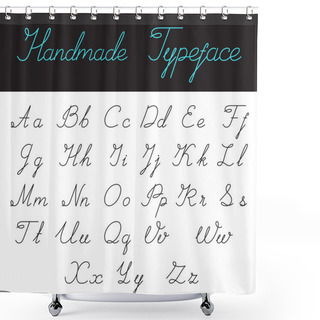 Personality  Handmade Calligraphic Script Font Shower Curtains