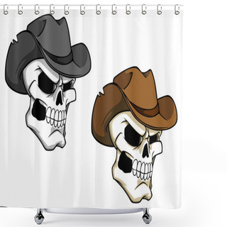 Personality  Cowboy Skull Shower Curtains