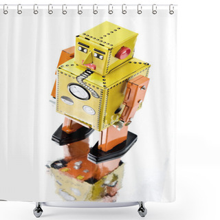 Personality  Robot Shower Curtains