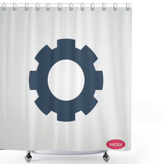 Personality  Gear Cog Wheel Icon Shower Curtains