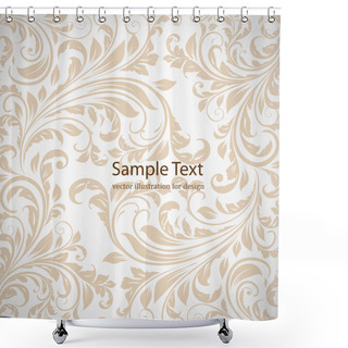 Personality  Seamless White Damask Wallpaper Shower Curtains