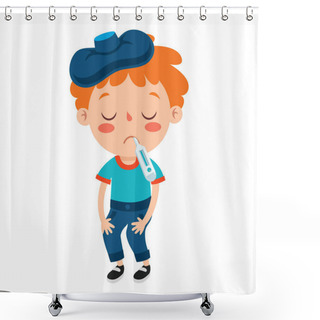 Personality  Poses And Expressions Of A Funny Boy Shower Curtains