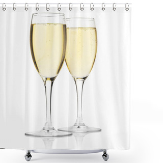 Personality  Two Glasses Of Champagne Shower Curtains