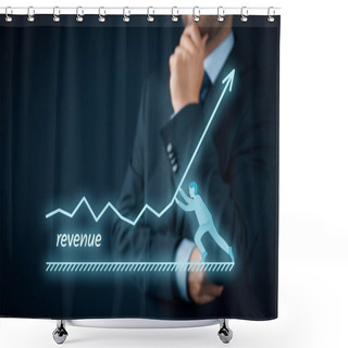 Personality  Increase Revenue Concept. Shower Curtains
