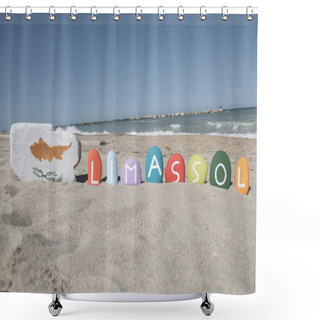 Personality  Colourful Limassol, Cyprus, On Stones Shower Curtains