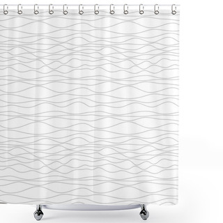 Personality  Seamless Abstract Background Of Wavy Lines.  Shower Curtains
