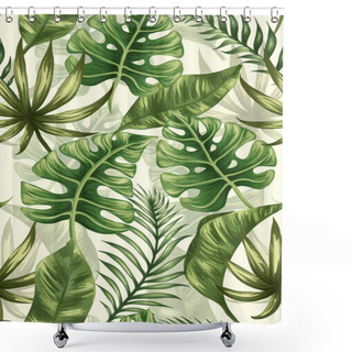 Personality  Tropical Palm Leaves Shower Curtains