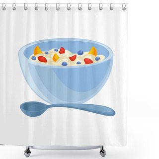 Personality  Healthy Food Cereal. Shower Curtains