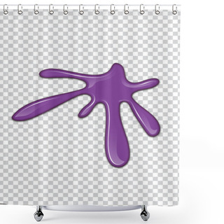 Personality  Vector Purple Splash With Transparency Background. Shower Curtains