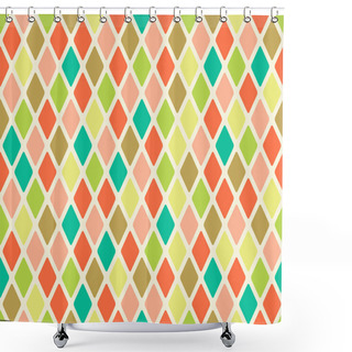 Personality  Rhombus Seamless Pattern Shower Curtains