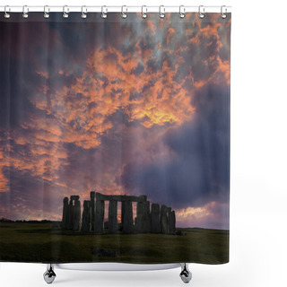 Personality  Stonehenge Winter Solstice Shower Curtains