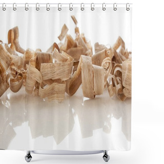 Personality  Wood Shavings Shower Curtains