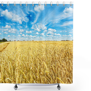 Personality  View On Field Of Wheat   Shower Curtains