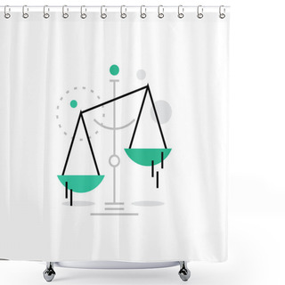 Personality  Law Scales Monoflat Icon Shower Curtains