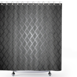 Personality  Abstract Stainless Steel Floor Plate Background Shower Curtains