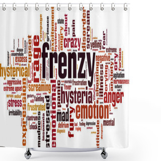 Personality  Frenzy Word Cloud Shower Curtains