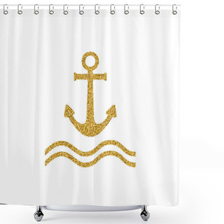 Personality  Maritime Theme. Vector Illustration. Shower Curtains