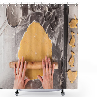Personality  The Process Of Baking Cookies At Home Shower Curtains