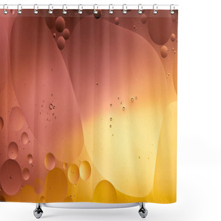 Personality  Beautiful Orange And Pink Color Abstract Background From Mixed Water And Oil   Shower Curtains
