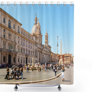 Personality  Piazza Navona In Rome, Italy Shower Curtains